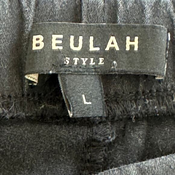 BEULAH Black Stretch Denim Moto Leggings Jeggings Skinny Zipper Ankle Sz M - Picture 8 of 12